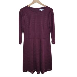 NWT Stitch Fix Wisp | Petite Cosmo Textured Knit Dress in Burgundy Size 12P